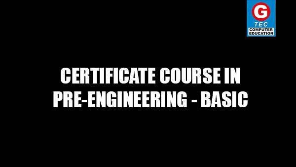 CERTIFICATE COURSE IN PRE-ENGINEERING – Basic
